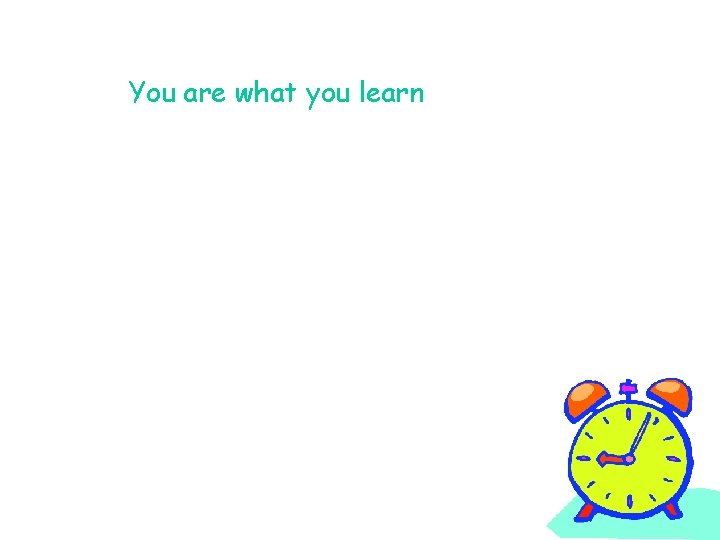 You are what you learn 