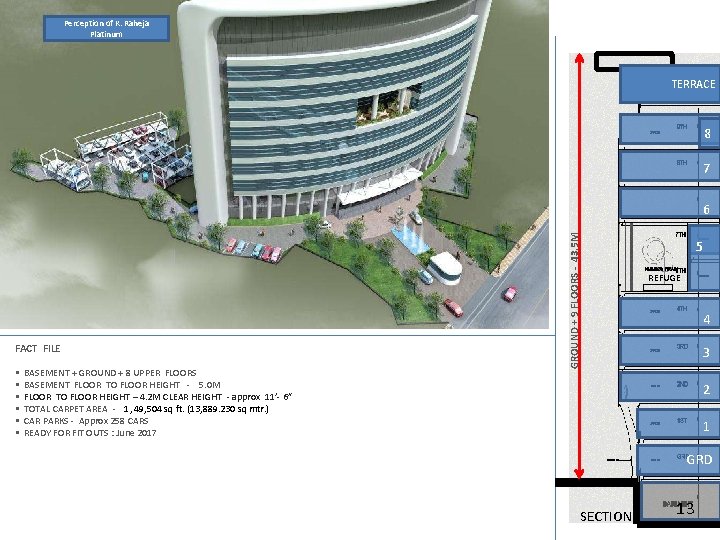 Perception of K. Raheja Platinum TERRACE 8 7 FACT FILE § BASEMENT + GROUND