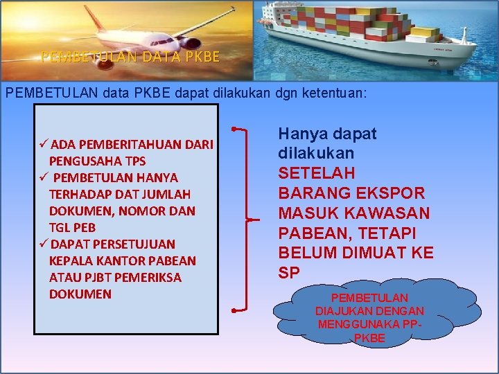 PEMBETULAN DATA PKBE PEMBETULAN data PKBE dapat dilakukan dgn ketentuan: üADA PEMBERITAHUAN DARI PENGUSAHA