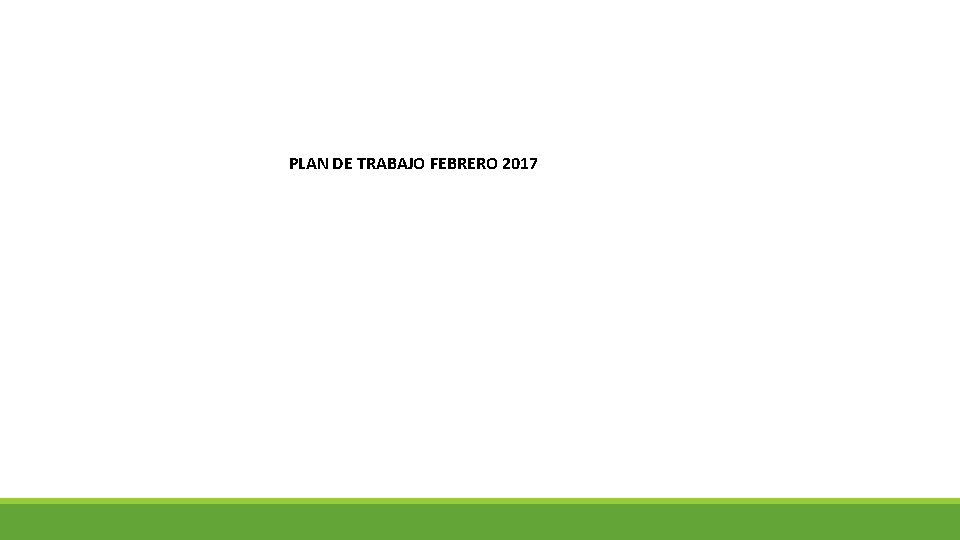  PLAN DE TRABAJO FEBRERO 2017 