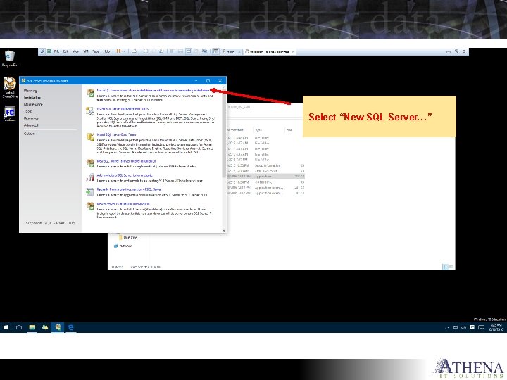 Select “New SQL Server…” 