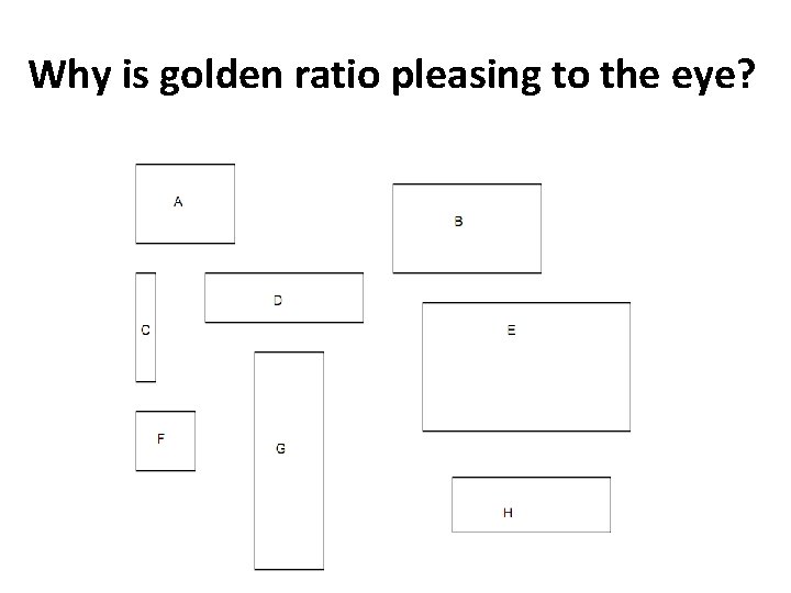 Why is golden ratio pleasing to the eye? 