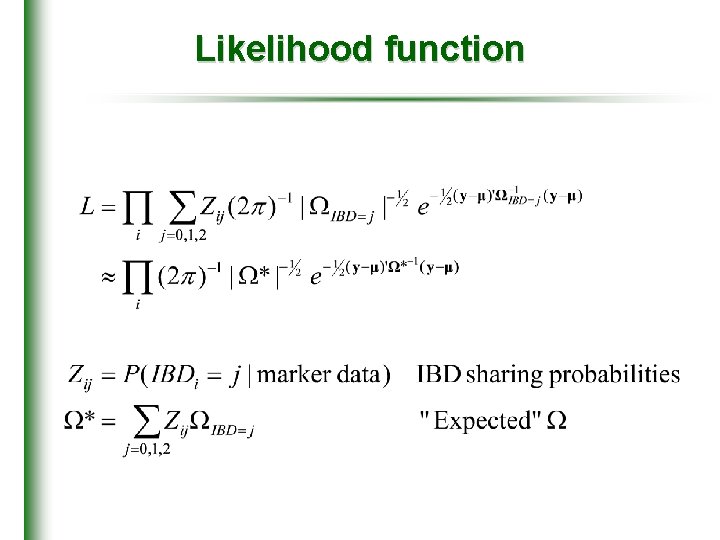 Likelihood function 