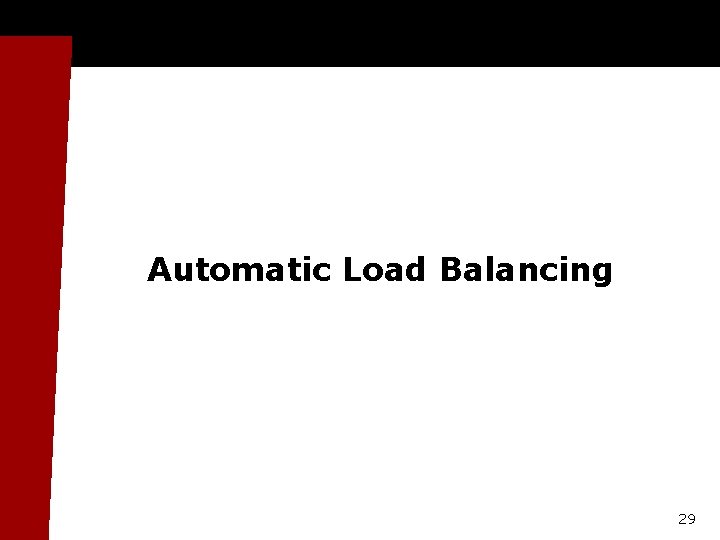 Automatic Load Balancing 29 