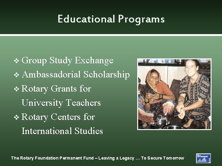 Educational Programs v Group Study Exchange v Ambassadorial Scholarship v Rotary Grants for University