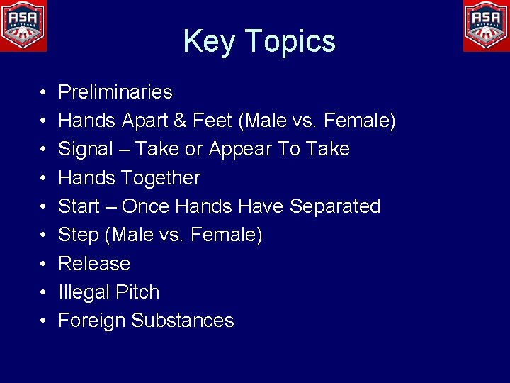 Key Topics • • • Preliminaries Hands Apart & Feet (Male vs. Female) Signal