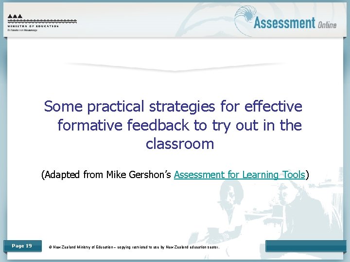 Some practical strategies for effective formative feedback to try out in the classroom (Adapted