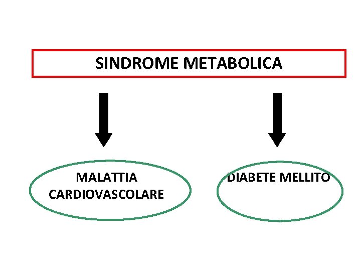 SINDROME METABOLICA MALATTIA CARDIOVASCOLARE DIABETE MELLITO 