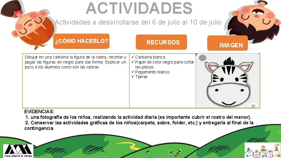 ACTIVIDADES Actividades a desarrollarse del 6 de julio al 10 de julio ¿CÓMO HACERLO?