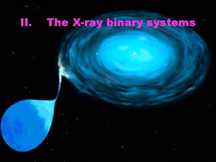 II. The X-ray binary systems 