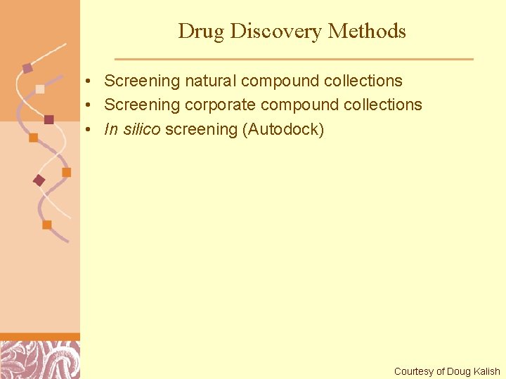 Drug Discovery Methods • Screening natural compound collections • Screening corporate compound collections •