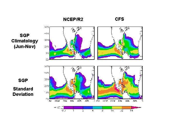 NCEP/R 2 SGP Climatology (Jun-Nov) SGP Standard Deviation CFS 