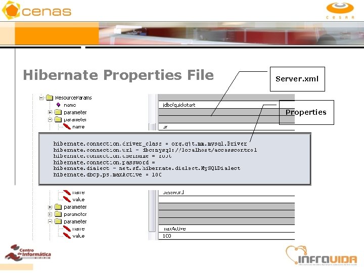 Hibernate Properties File Server. xml Properties 