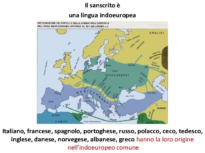 Il sanscrito è una lingua indoeuropea Italiano, francese, spagnolo, portoghese, russo, polacco, ceco, tedesco,