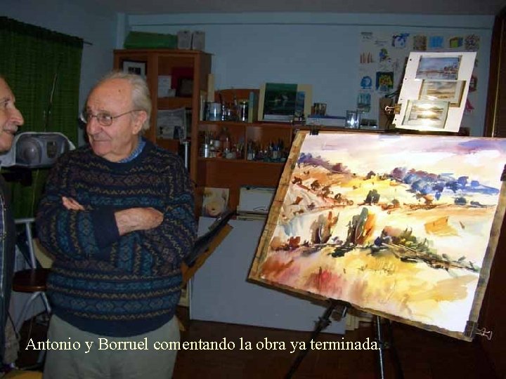 Antonio y Borruel comentando la obra ya terminada. 