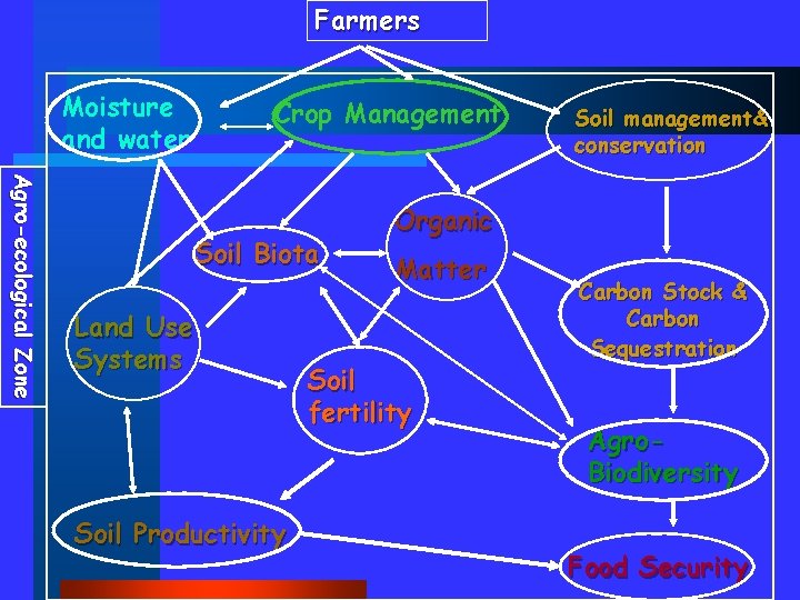 Farmers Moisture and water Crop Management Agro-ecological Zone Soil Biota Land Use Systems Soil