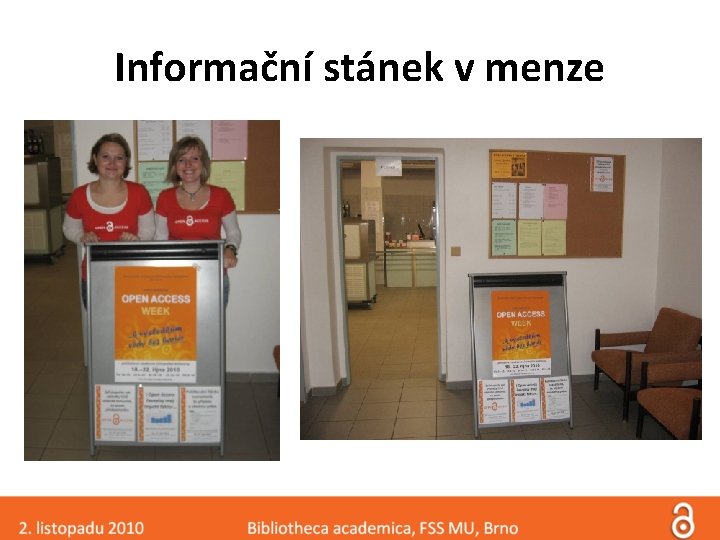 Informační stánek v menze 