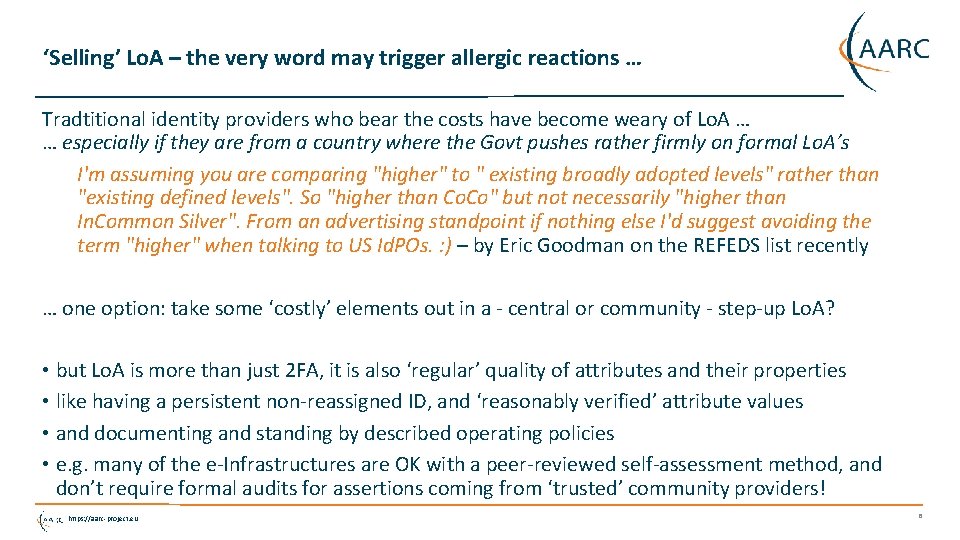 ‘Selling’ Lo. A – the very word may trigger allergic reactions … Tradtitional identity