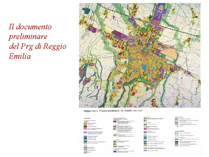 Il documento preliminare del Prg di Reggio Emilia 