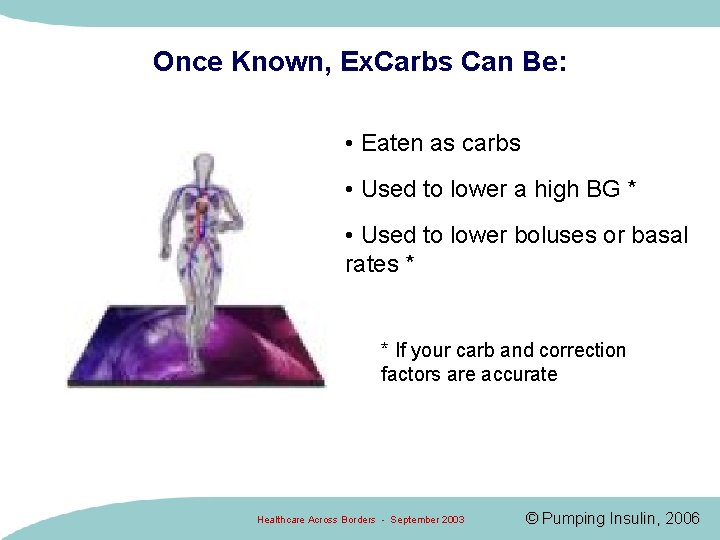 Once Known, Ex. Carbs Can Be: • Eaten as carbs • Used to lower