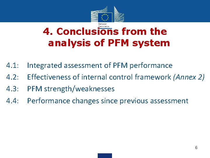 4. Conclusions from the analysis of PFM system 4. 1: 4. 2: 4. 3: