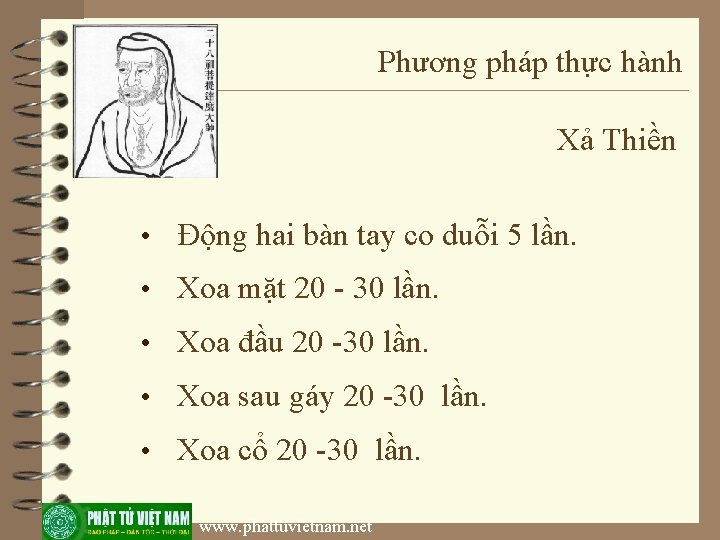 Phương pháp thực hành Xả Thiền • Ðộng hai bàn tay co duỗi 5