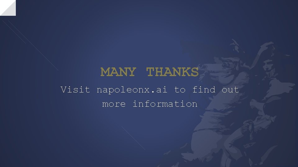 MANY THANKS Visit napoleonx. ai to find out more information 