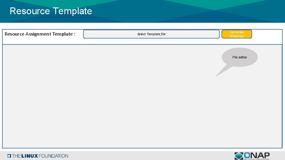 Resource Template Resource Assignment Template : Select Template file Generate Mappings File editor 