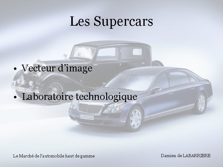 Les Supercars • Vecteur d’image • Laboratoire technologique Le Marché de l’automobile haut de