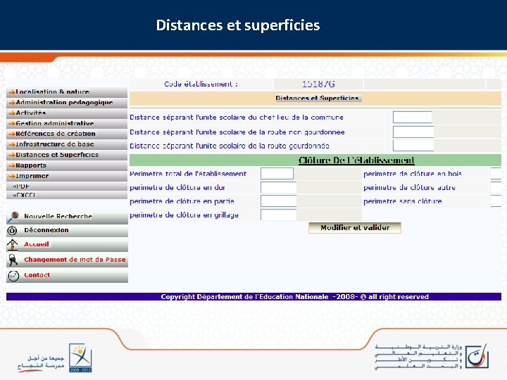 Distances et superficies 