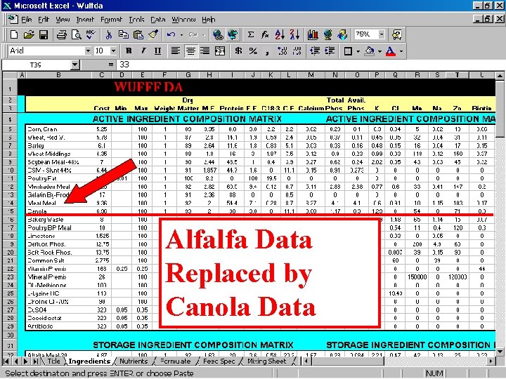 Alfalfa Data Replaced by Canola Data 