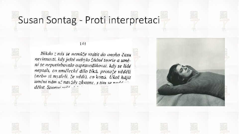 Susan Sontag - Proti interpretaci 