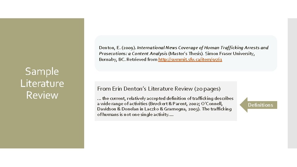 Denton, E. (2009). International News Coverage of Human Trafficking Arrests and Prosecutions: a Content