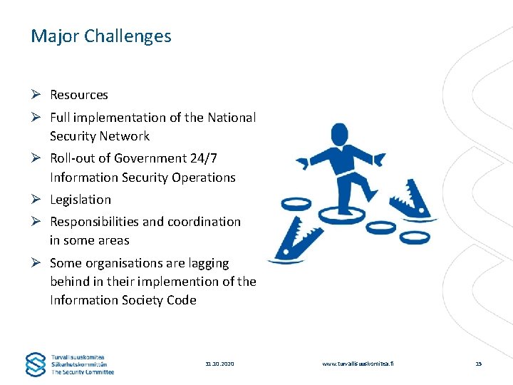 Major Challenges Ø Resources Ø Full implementation of the National Security Network Ø Roll-out