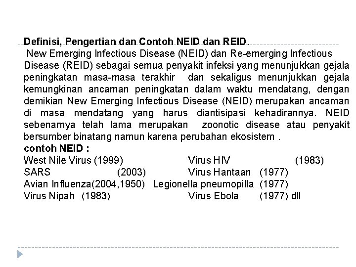 Definisi, Pengertian dan Contoh NEID dan REID. New Emerging Infectious Disease (NEID) dan Re-emerging