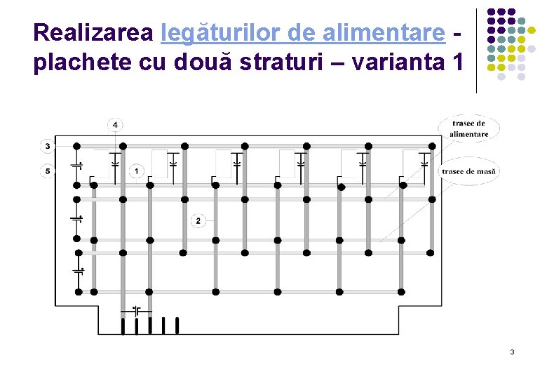 Realizarea legăturilor de alimentare plachete cu două straturi – varianta 1 3 