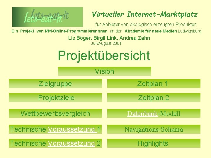 Virtueller Internetmarktplatz Fr Anbieter Von Kologisch Erzeugten Produkten