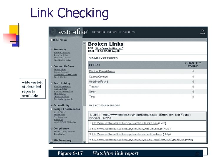 Link Checking 29 Link Checking 29