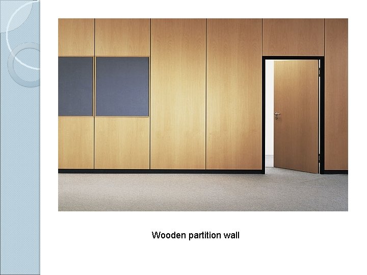 Wooden partition wall 