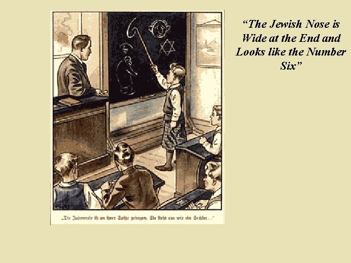 “The Jewish Nose is Wide at the End and Looks like the Number Six”