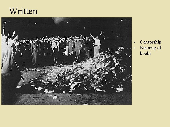Written - Censorship - Banning of books 