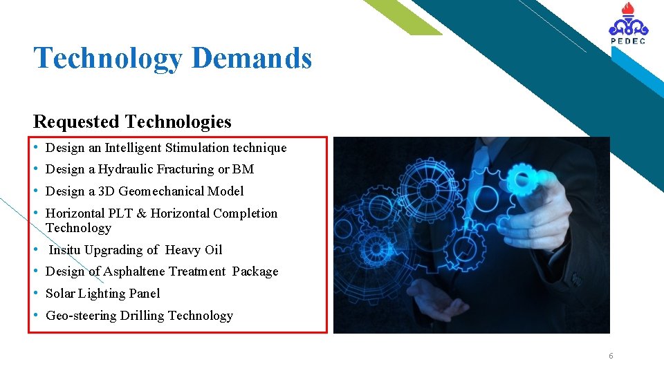 Technology Demands FR Requested Technologies • Design an Intelligent Stimulation technique • Design a