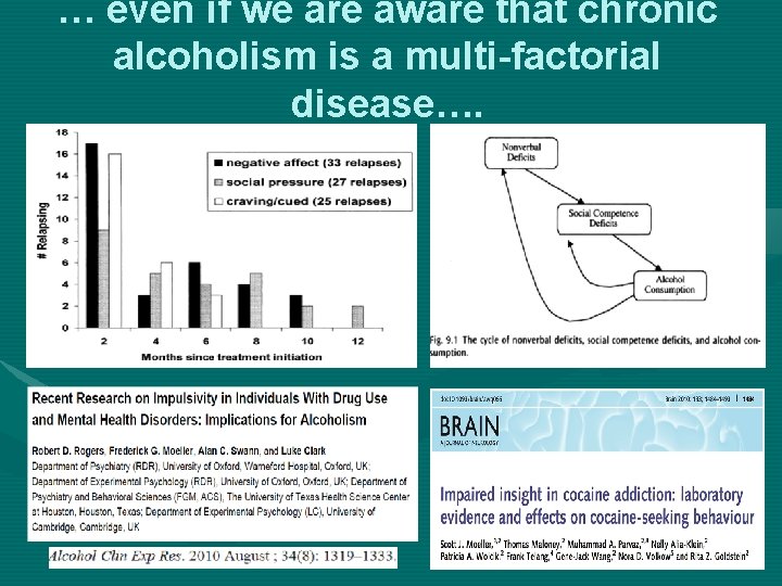 … even if we are aware that chronic alcoholism is a multi-factorial disease…. 