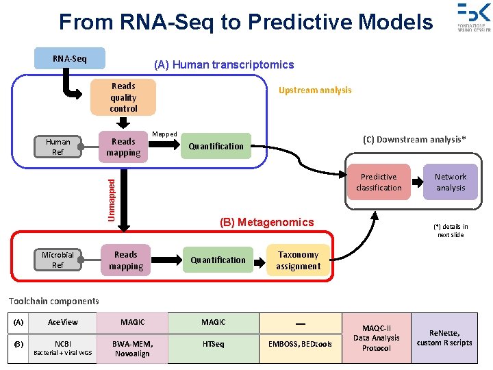 From RNA-Seq to Predictive Models RNA-Seq (A) Human transcriptomics Reads quality control Reads mapping
