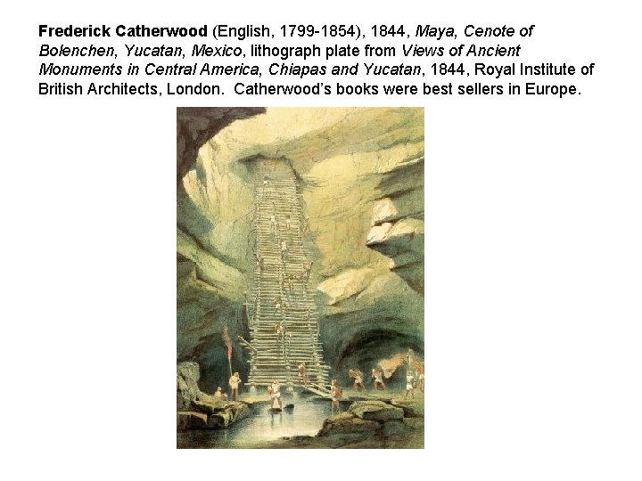 Frederick Catherwood (English, 1799 -1854), 1844, Maya, Cenote of Bolenchen, Yucatan, Mexico, lithograph plate