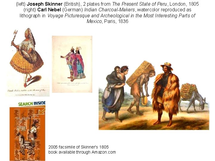 (left) Joseph Skinner (British), 2 plates from The Present State of Peru, London, 1805