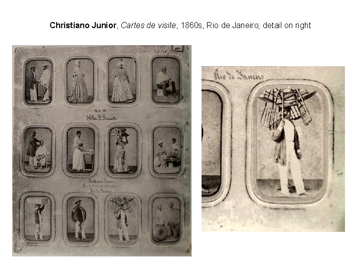 Christiano Junior, Cartes de visite, 1860 s, Rio de Janeiro; detail on right 