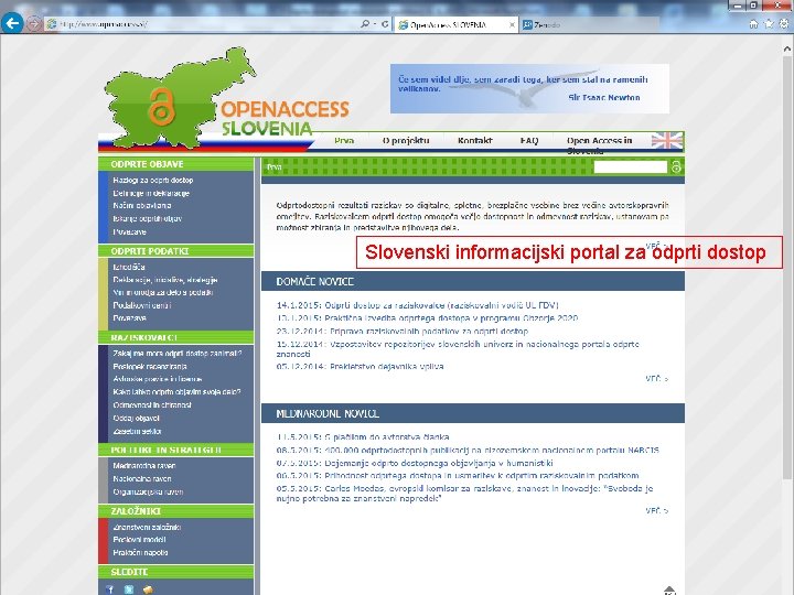 Slovenski informacijski portal za odprti dostop 