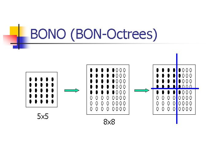 BONO (BON-Octrees) 5 x 5 8 x 8 