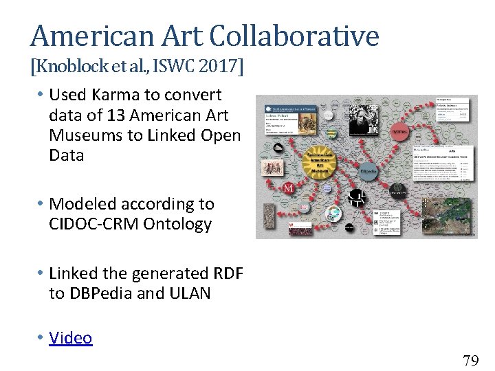 American Art Collaborative [Knoblock et al. , ISWC 2017] • Used Karma to convert